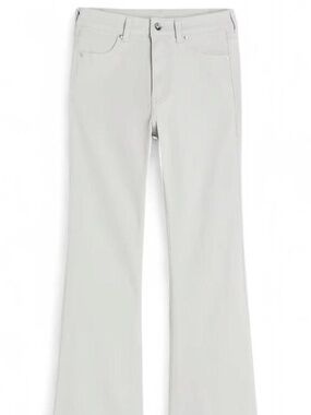 H&M Women's Light Grey Flared Twill Pants Size 8